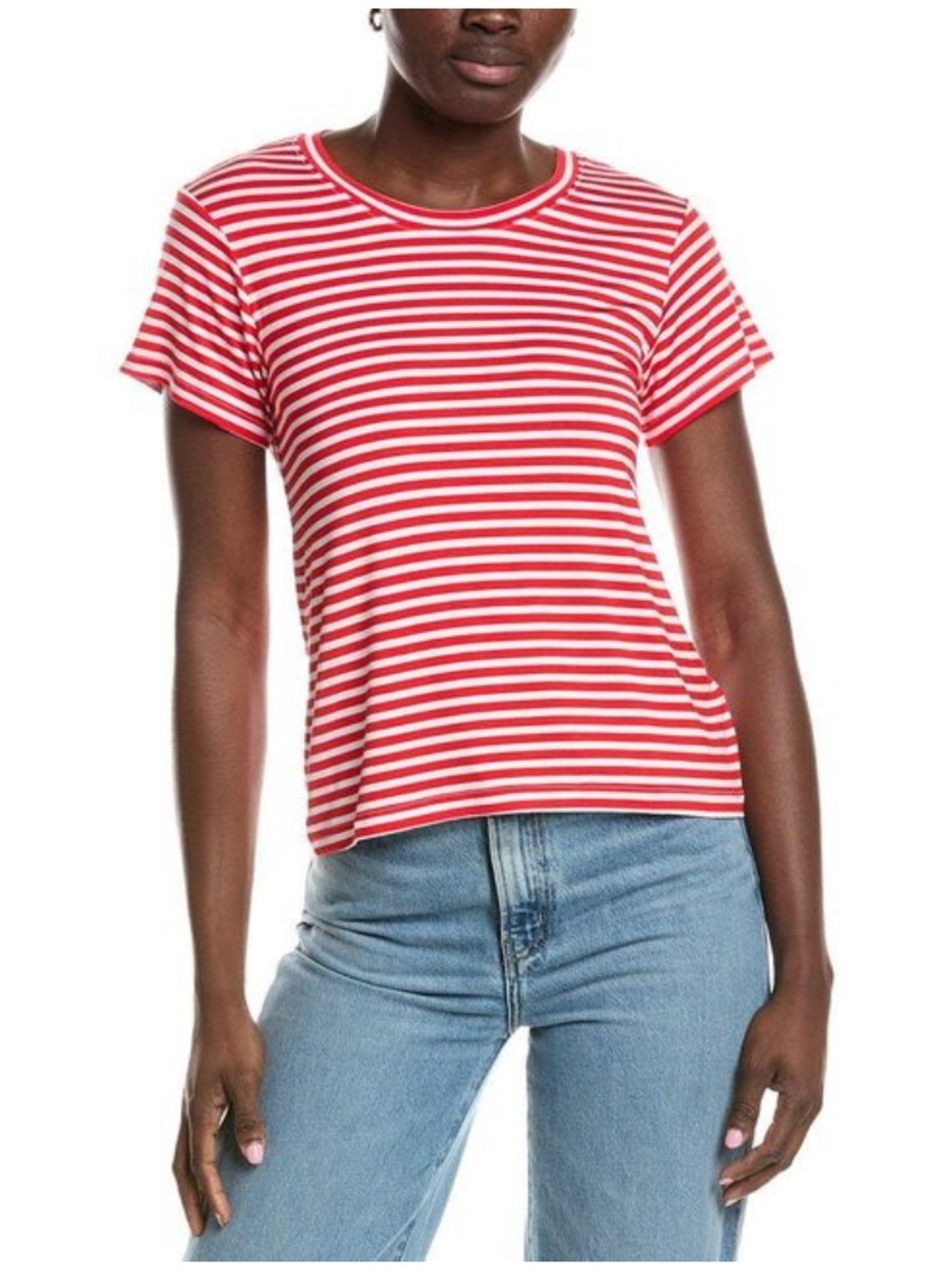 Splendid size Medium Red and White Striped Short-Sleeve Tee excellent condition
